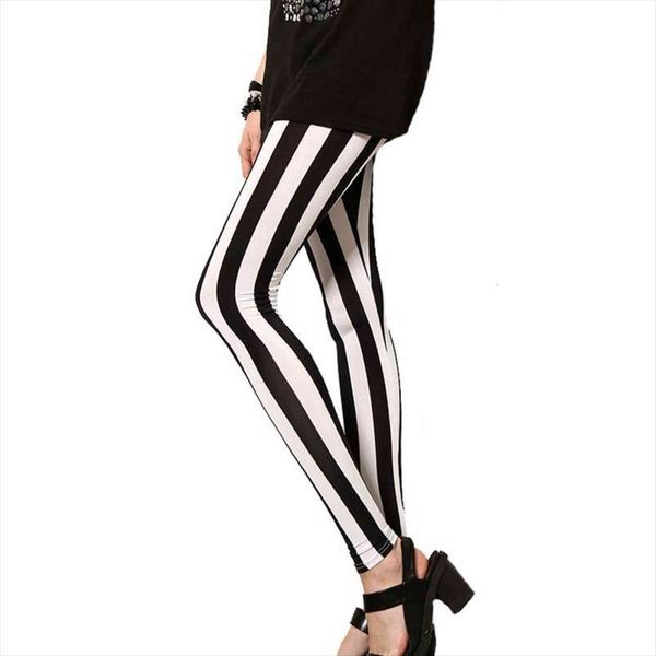 printing leggins fitness womens legging pants elasticity floral stripes grid, Black