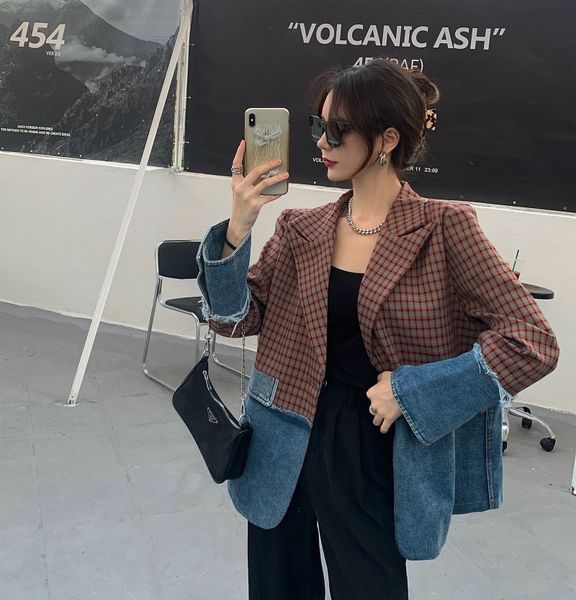 women's trench coats vintage patchwork blanket female causal korean hit loose color outwear feminine fashion trend autumn gvfz, Tan;black
women's trench coats vintage patchwork blanket female causal korean hit loose color outwear feminine fashion trend autumn gvfz, Tan;black