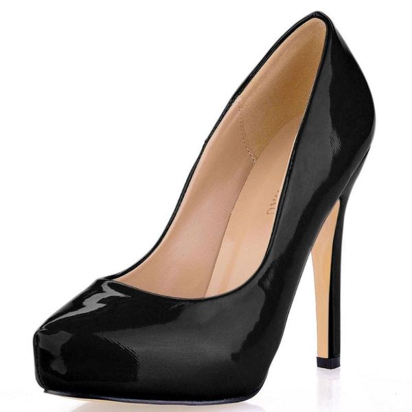 dress shoes spring autumn patent 11cm high heel pumps fashion women stiletto thin round toe party lady 1c, Black
dress shoes spring autumn patent 11cm high heel pumps fashion women stiletto thin round toe party lady 1c, Black