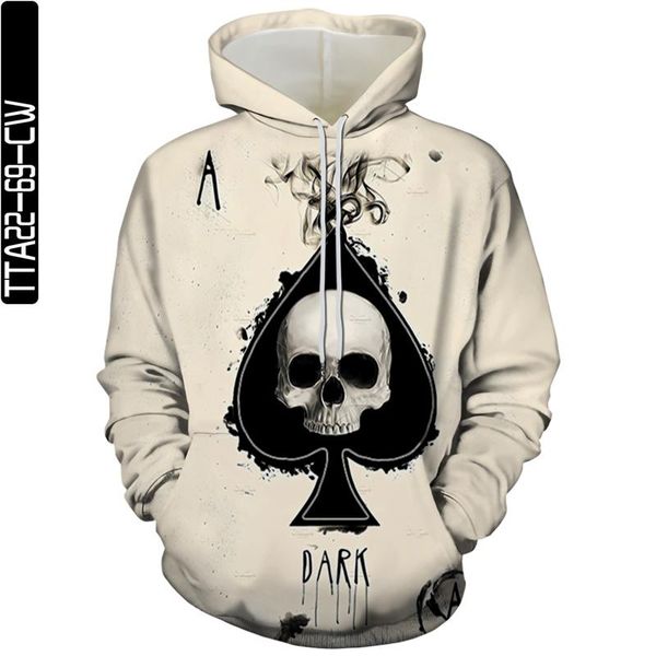 men's hoodies & sweatshirts 2021 spring and autumn hoodie 3d poker print hip hop street casual loose sweater fashion harajuku pullover, Black
men's hoodies & sweatshirts 2021 spring and autumn hoodie 3d poker print hip hop street casual loose sweater fashion harajuku pullover, Black