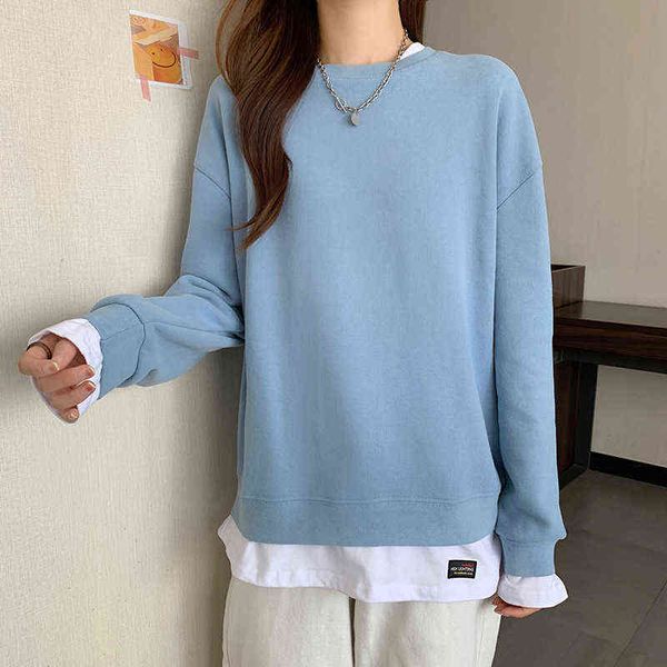 sweatshirt women 2021 sweet korean o-neck pullovers fashion autumn winter candy color loose hoodies solid womens clothing y1118, Black
sweatshirt women 2021 sweet korean o-neck pullovers fashion autumn winter candy color loose hoodies solid womens clothing y1118, Black