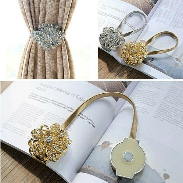 curtain & drapes 2pc magnetic crystal flower tie rope backs holdbacks buckle clips accessory rods accessoires hook holder home decoration
curtain & drapes 2pc magnetic crystal flower tie rope backs holdbacks buckle clips accessory rods accessoires hook holder home decoration