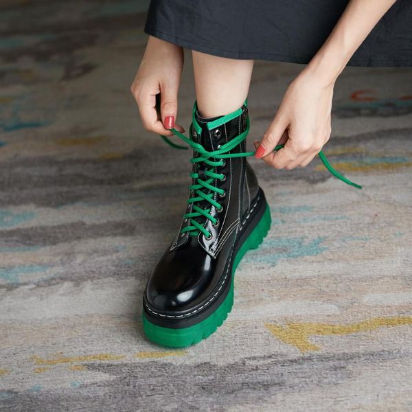 boots eshtonshero female genuine leather women lace up fashion round toe mixed color winter shoes size 3-9, Black
boots eshtonshero female genuine leather women lace up fashion round toe mixed color winter shoes size 3-9, Black