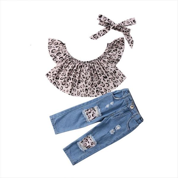3pcs summer sets newborn infant baby girls petal sleeve off shoulder pullover leopard print shirt denim hole pants headband, White
3pcs summer sets newborn infant baby girls petal sleeve off shoulder pullover leopard print shirt denim hole pants headband, White