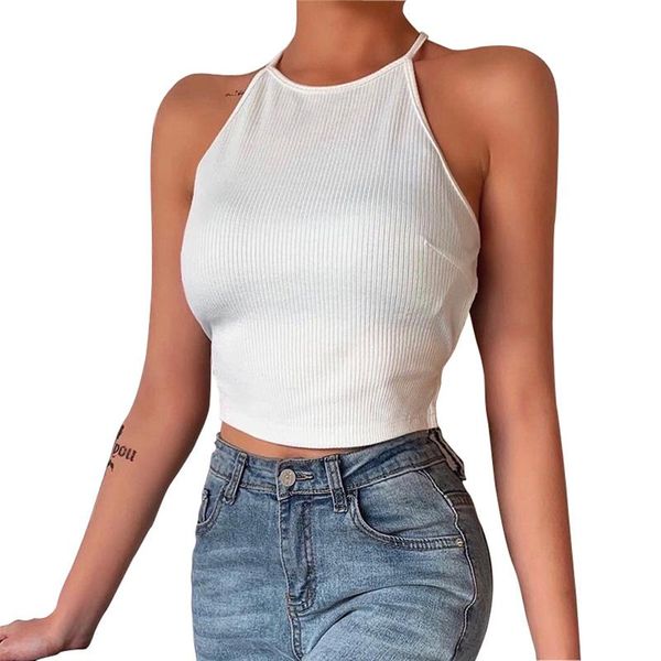 women's tanks & camis women camisole sleeveless backless halter bandage solid color slim fitting short fashion stylish top, White
women's tanks & camis women camisole sleeveless backless halter bandage solid color slim fitting short fashion stylish top, White