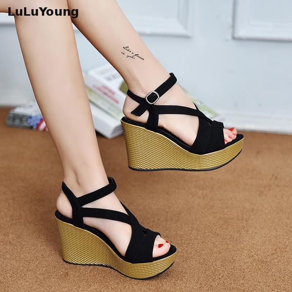 high heel sandals for women in summer fish mouth student platform peep toe wedge gladiator, Black
high heel sandals for women in summer fish mouth student platform peep toe wedge gladiator, Black