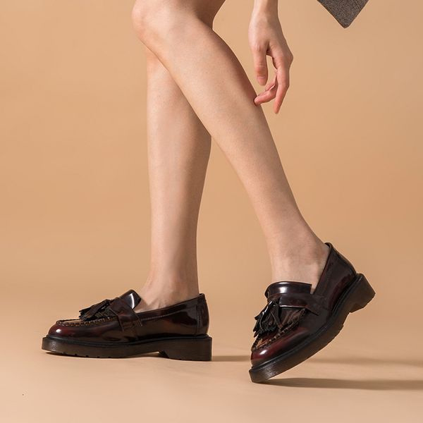 dress shoes fringe loafers women genuine cow leather round toe tassel detail ladies slip-on flats shoes handmade 27701, Black
dress shoes fringe loafers women genuine cow leather round toe tassel detail ladies slip-on flats shoes handmade 27701, Black