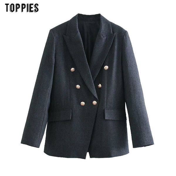ies woman blazer double breasted suit jacket office ladies formal blazer solid color notched collar 210412, White;black
ies woman blazer double breasted suit jacket office ladies formal blazer solid color notched collar 210412, White;black