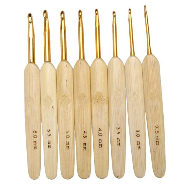 sewing notions & tools 8pcs alumina crochet hooks bamboo handle yarn knitting needles golden set for sweater diy weave craft 2.5mm-6.0mm, Black
sewing notions & tools 8pcs alumina crochet hooks bamboo handle yarn knitting needles golden set for sweater diy weave craft 2.5mm-6.0mm, Black