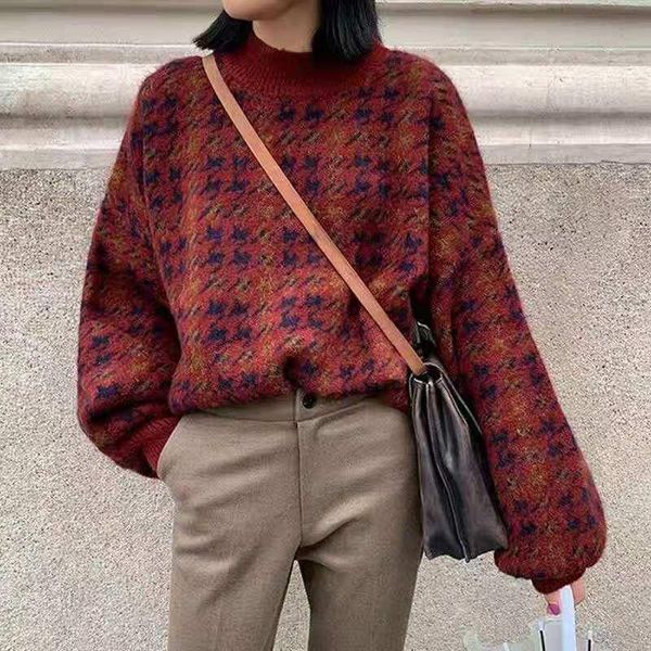 winter retro knitted sense korean student casual fashion round neck loose wild warm sweater female x037 women's sweaters, White;black
winter retro knitted sense korean student casual fashion round neck loose wild warm sweater female x037 women's sweaters, White;black