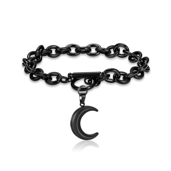link, chain imrsanl cremation jewelry for ashes moon urn bracelet stainless steel memorial lockets keepsakes pendant, Black
link, chain imrsanl cremation jewelry for ashes moon urn bracelet stainless steel memorial lockets keepsakes pendant, Black