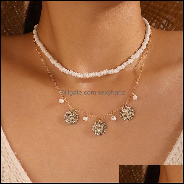 chains necklaces & pendants womens fashion jewelry wild trend white rice beads word buckle disc mtilayer necklace clavicle chain female drop, Silver
chains necklaces & pendants womens fashion jewelry wild trend white rice beads word buckle disc mtilayer necklace clavicle chain female drop, Silver