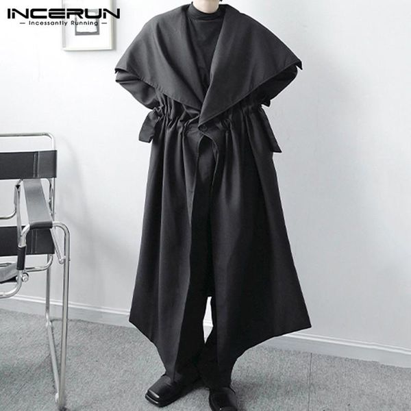 windbreaker solid punk incerun coats sleeve long collar casual down men cloak trench loose turn streetwear fashion sol men's hoodies &, Black
windbreaker solid punk incerun coats sleeve long collar casual down men cloak trench loose turn streetwear fashion sol men's hoodies &, Black