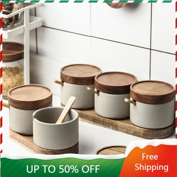 storage bottles & jars wooden lid ceramic jar set retro japan style candy design saltsauce tray rangement cuisine spice container zz50sb
storage bottles & jars wooden lid ceramic jar set retro japan style candy design saltsauce tray rangement cuisine spice container zz50sb