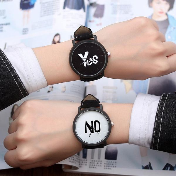 wristwatches fashion trending couple watches women men yes&no leather quartz wrist lover watch gift ladies, Slivery;brown
wristwatches fashion trending couple watches women men yes&no leather quartz wrist lover watch gift ladies, Slivery;brown
