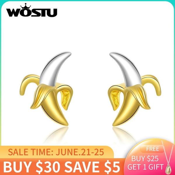 stud wostu 100% 925 sterling silver banana earrings for women wedding original small fashion jewelry gifts bke731, Golden;silver
stud wostu 100% 925 sterling silver banana earrings for women wedding original small fashion jewelry gifts bke731, Golden;silver