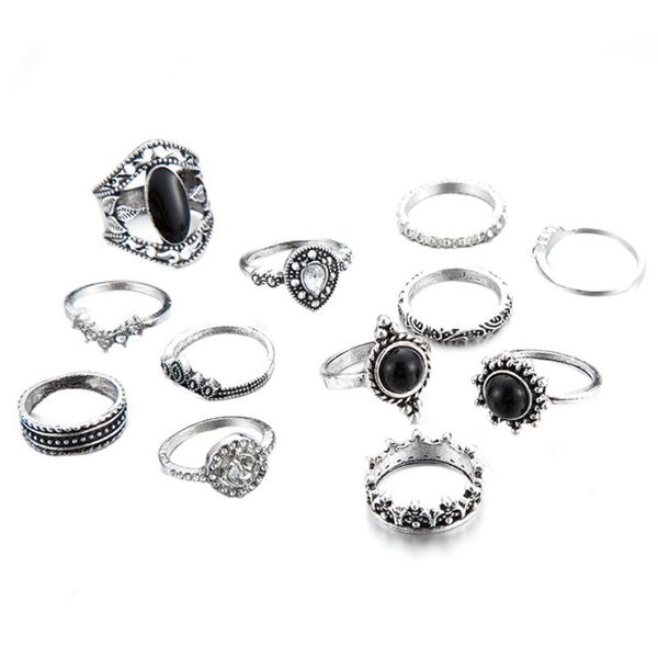 wedding rings thin baguette engagement handmade women fashion personality black gem sun drop crown alloy ring 12 piece set y611, Slivery;golden
wedding rings thin baguette engagement handmade women fashion personality black gem sun drop crown alloy ring 12 piece set y611, Slivery;golden