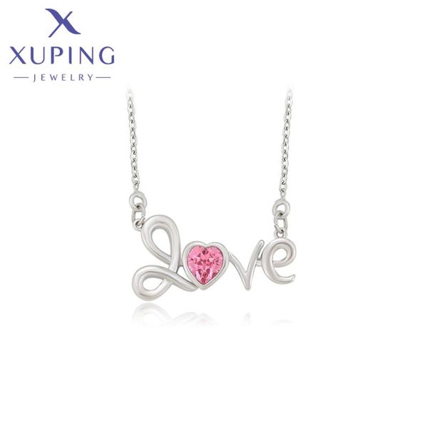 pendant necklaces xuping jewelry lovely heart shape crystals necklace for women romantic valentine's day gift 40445, Silver
pendant necklaces xuping jewelry lovely heart shape crystals necklace for women romantic valentine's day gift 40445, Silver