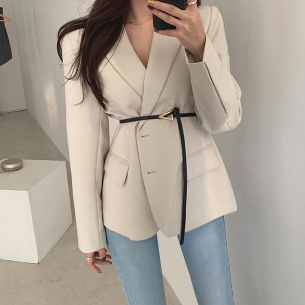 chic notched collar blazer suit jackets ladies fashion slim waist belted single-breasted outwear women jk307 women's suits & blazers, White;black
chic notched collar blazer suit jackets ladies fashion slim waist belted single-breasted outwear women jk307 women's suits & blazers, White;black