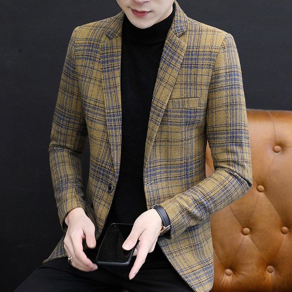 men's suits & blazers 3pcs tweed color plaid jacket men's tailoring slim fit wool blend autumn winter casual coat korean suit, White;black
men's suits & blazers 3pcs tweed color plaid jacket men's tailoring slim fit wool blend autumn winter casual coat korean suit, White;black