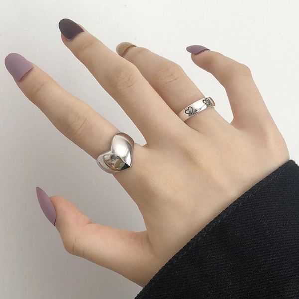 wedding rings minimalist aesthetic couple love heart wide women's ring fashion geometric handmade adjustable accessories party jewelry, Slivery;golden
wedding rings minimalist aesthetic couple love heart wide women's ring fashion geometric handmade adjustable accessories party jewelry, Slivery;golden