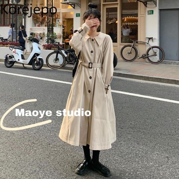 women's trench coats korejepo women apricot windbreaker jacket 2021 spring autumn thin turn-down collar waist mid-length temperament lo, Tan;black
women's trench coats korejepo women apricot windbreaker jacket 2021 spring autumn thin turn-down collar waist mid-length temperament lo, Tan;black