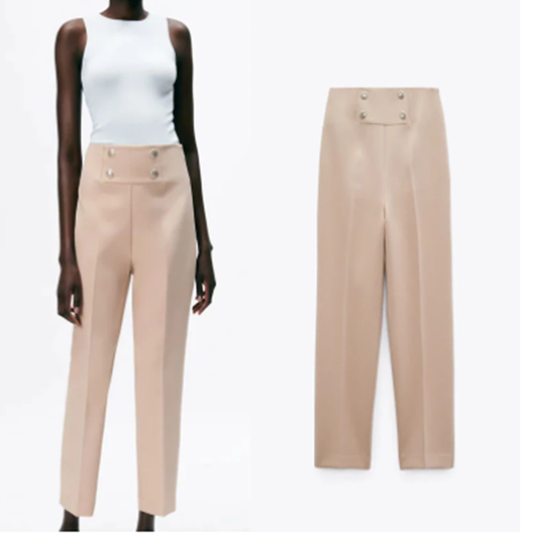 women's pants & capris summer buttoned belt female za 2021 vintage high waist false button pant casual straight leg side zip chic trous, Black;white
women's pants & capris summer buttoned belt female za 2021 vintage high waist false button pant casual straight leg side zip chic trous, Black;white