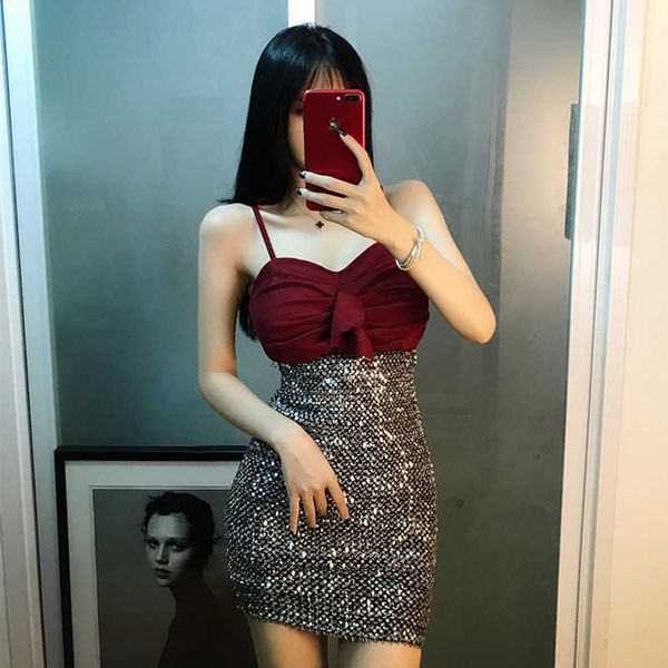 ruffled camisole + high waist heavy industry sequins slim package hip skirt suit 210603, White
ruffled camisole + high waist heavy industry sequins slim package hip skirt suit 210603, White