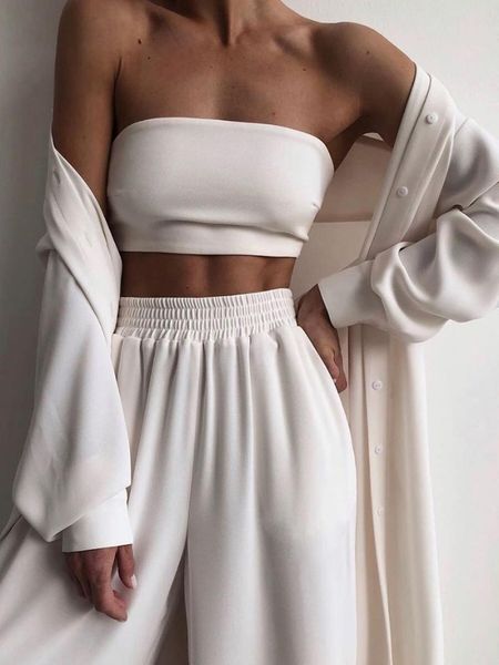 women's two piece pants 2021 summer simple fashion leisure 3-piece set crop sets outfits clothes for women pant suits, White
women's two piece pants 2021 summer simple fashion leisure 3-piece set crop sets outfits clothes for women pant suits, White