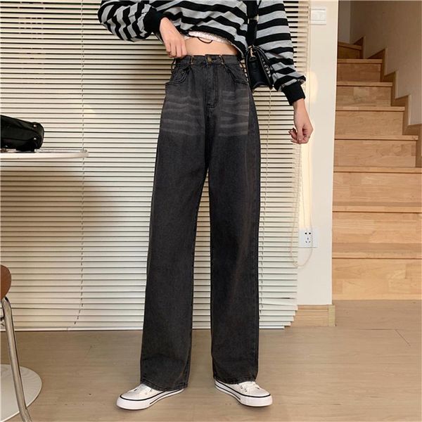 women's jeans 2021 summer streetwear high waist straight denim trouser solid color baggy vintage wide leg mama cowboy pants, Blue
women's jeans 2021 summer streetwear high waist straight denim trouser solid color baggy vintage wide leg mama cowboy pants, Blue
