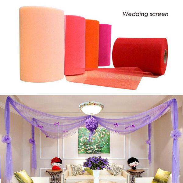 party decoration 6x100yds wedding bridal tutu skirt craft tulle gauze yarn roll rag doll making gift wrapping