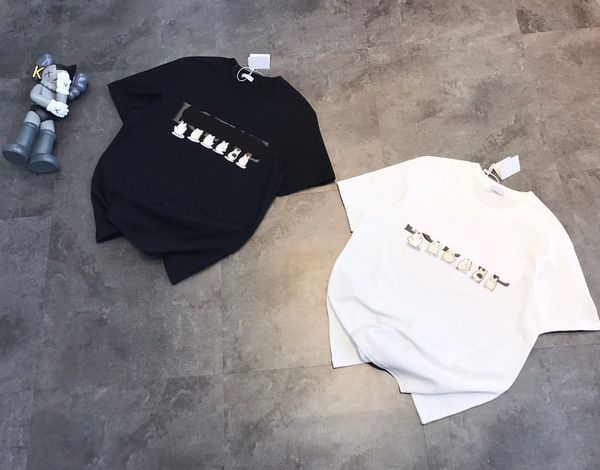design clothing chest letter kitten foam printing t-shirt cuffs three-dimensional embroidery half sleeve korean qingdao, White
design clothing chest letter kitten foam printing t-shirt cuffs three-dimensional embroidery half sleeve korean qingdao, White
