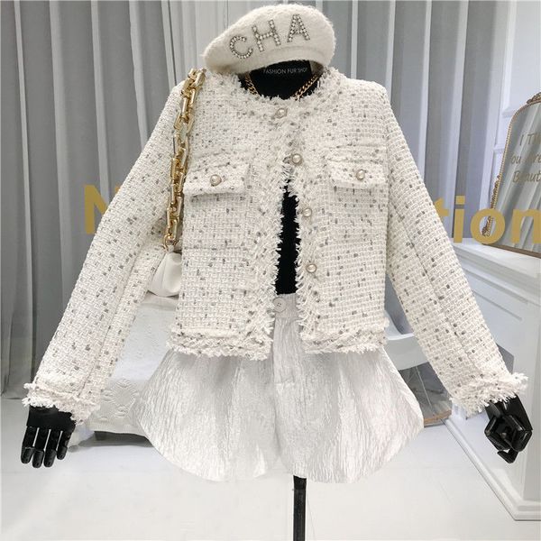 women's fur & faux ladies temperament small fragrance short jacket women 2021 spring retro korean tweed hepburn style fashion fema, Black
women's fur & faux ladies temperament small fragrance short jacket women 2021 spring retro korean tweed hepburn style fashion fema, Black