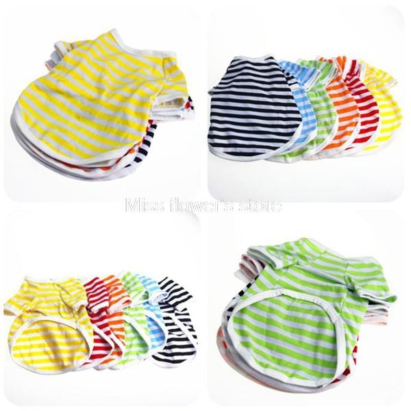 dog apparel summer round neck stripe pet puppy small cat clothes cotton blends t-shirt
dog apparel summer round neck stripe pet puppy small cat clothes cotton blends t-shirt