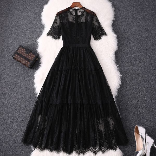 casual dresses superior quality summer long high waist hollowing out women lace party ladies holiday dress 9r27, Black;gray
casual dresses superior quality summer long high waist hollowing out women lace party ladies holiday dress 9r27, Black;gray