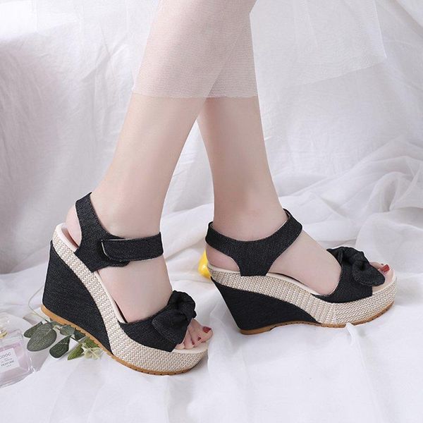 ladies high thick heel shoes wedge sandal with platform woman summer dress sandals 2021 women's fashion bow shoe female 35-40, Black
ladies high thick heel shoes wedge sandal with platform woman summer dress sandals 2021 women's fashion bow shoe female 35-40, Black