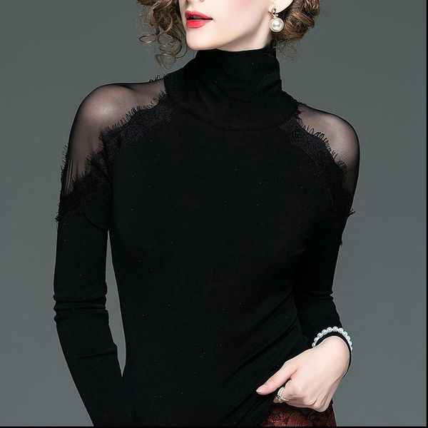 women womens blouses spring autumn style lace shirts lady casual turtleneck off shoulder blusas df3132, White
women womens blouses spring autumn style lace shirts lady casual turtleneck off shoulder blusas df3132, White