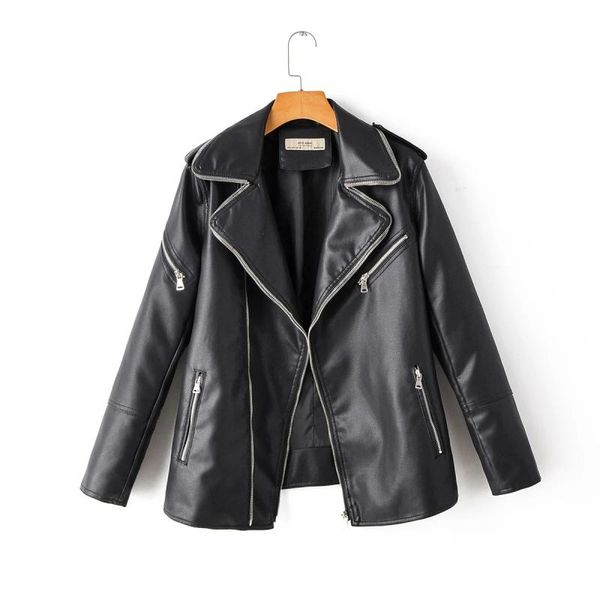 women's leather & faux vintage loose ladies pu coats 2021 spring moto style women jackets black fashion female coat casual girls jacket
women's leather & faux vintage loose ladies pu coats 2021 spring moto style women jackets black fashion female coat casual girls jacket