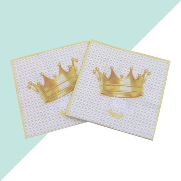 kitchen paper 60 pcs creative golden crown printed napkin birthday party towel square handkerchief for wedding decor
kitchen paper 60 pcs creative golden crown printed napkin birthday party towel square handkerchief for wedding decor