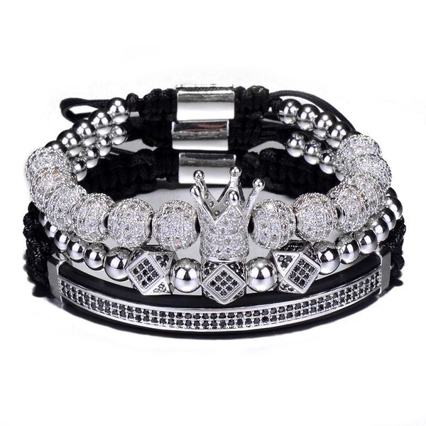 3pcs/set hip hop gold crown bracelets 8mm cubic micro pave cz ball charm braided braiding man luxury jewelry pulseira bileklikbracelets, Golden;silver
3pcs/set hip hop gold crown bracelets 8mm cubic micro pave cz ball charm braided braiding man luxury jewelry pulseira bileklikbracelets, Golden;silver