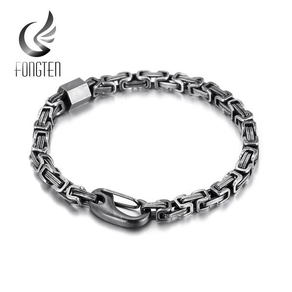 link, chain fongten vintage box link men bracelet square charm stainless steel clasp cuff punk bangle jewelry, Black
link, chain fongten vintage box link men bracelet square charm stainless steel clasp cuff punk bangle jewelry, Black