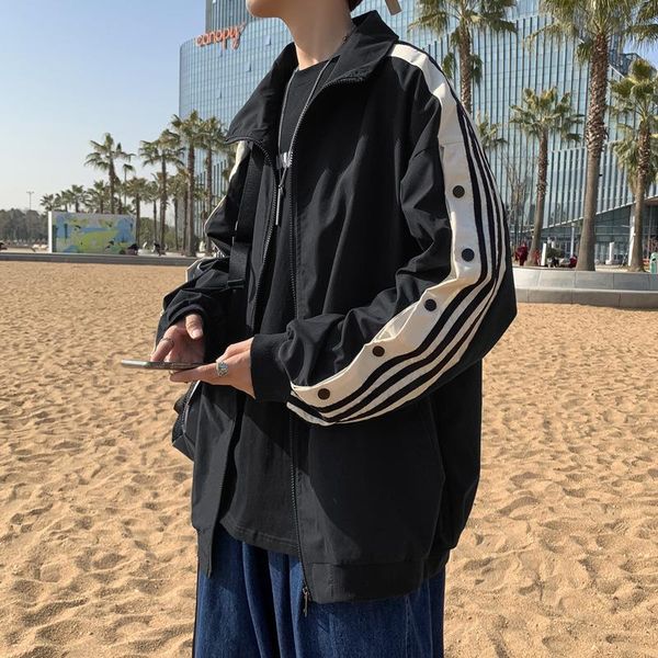 men's jackets qnpqyx fashion brand streetwear jacket sports stand-up collar loose coats male korean style multi-button splicing ins, Black;brown
men's jackets qnpqyx fashion brand streetwear jacket sports stand-up collar loose coats male korean style multi-button splicing ins, Black;brown