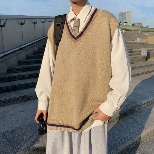 sweater vest men loose v-ne korean-style chic leisure fashion students sweaters outwear all-match knitted autumn-winter new bf, Black
sweater vest men loose v-ne korean-style chic leisure fashion students sweaters outwear all-match knitted autumn-winter new bf, Black