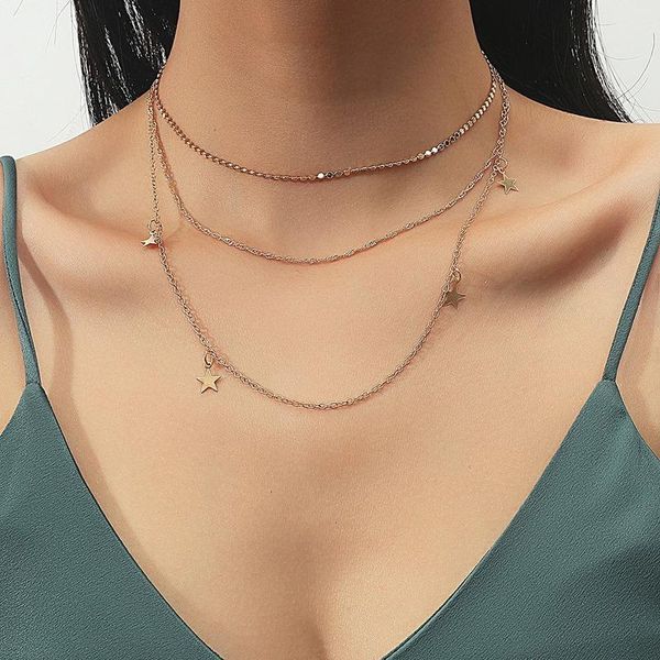 pendant necklaces beads necklace women stars woman chain jewelry ladies lovers layered gold color trendy party metal collares, Silver
pendant necklaces beads necklace women stars woman chain jewelry ladies lovers layered gold color trendy party metal collares, Silver