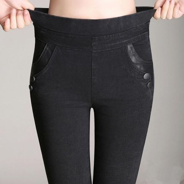 women's pants & capris lmitation jeans women 2021 spring autumn elastic waist trousers ladies vintage pencil plus size skinny ws115, Black;white
women's pants & capris lmitation jeans women 2021 spring autumn elastic waist trousers ladies vintage pencil plus size skinny ws115, Black;white