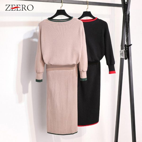 two piece dress plus size winter outfits women set 2021 autumn knitted sweater + skirt sets elegant pullovers suit 4xl, White
two piece dress plus size winter outfits women set 2021 autumn knitted sweater + skirt sets elegant pullovers suit 4xl, White
