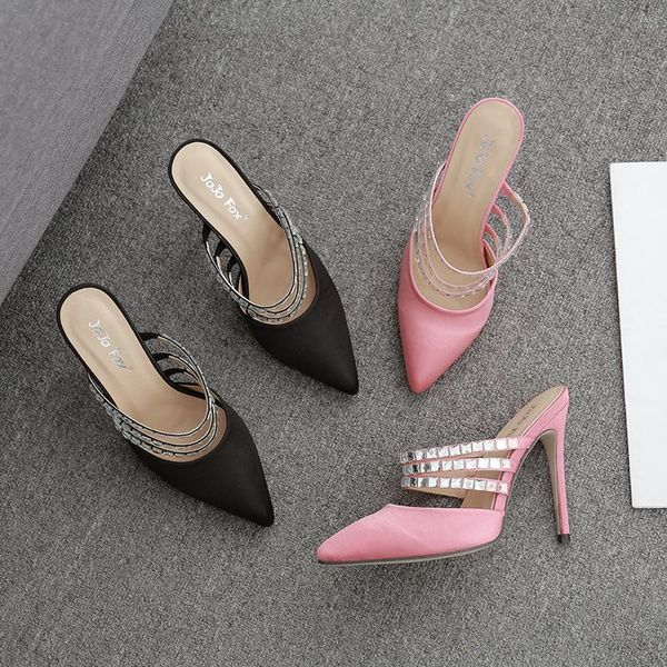elegant outdoor slippers stilettos shoes pointed toed rhinestone party sandals womens slipper ladies pumps shallow big size shoe, Black
elegant outdoor slippers stilettos shoes pointed toed rhinestone party sandals womens slipper ladies pumps shallow big size shoe, Black
