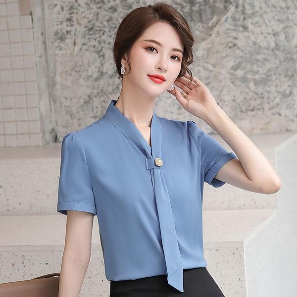 women spring summer style chiffon blouses casual short sleeve v-neck slim office lady shirt temperament df3654 women's & shirts, White
women spring summer style chiffon blouses casual short sleeve v-neck slim office lady shirt temperament df3654 women's & shirts, White