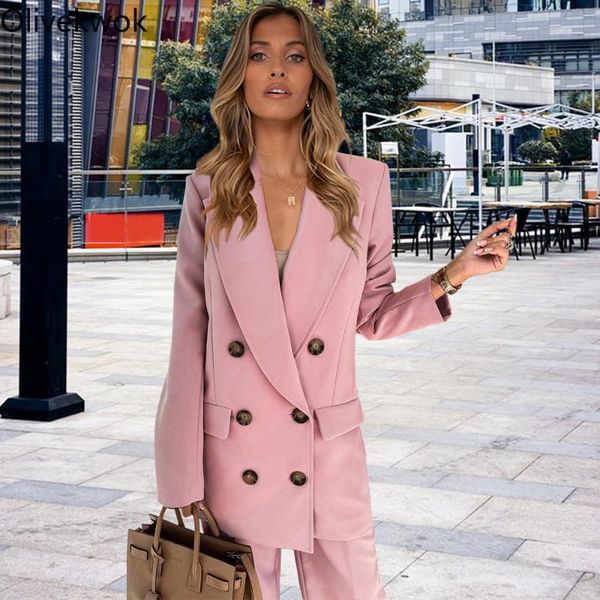 women's two piece pants olivekwok 2021 autumn woman suits long sleeve tracksuits fashion solid double breasted casual two-piece, White
women's two piece pants olivekwok 2021 autumn woman suits long sleeve tracksuits fashion solid double breasted casual two-piece, White