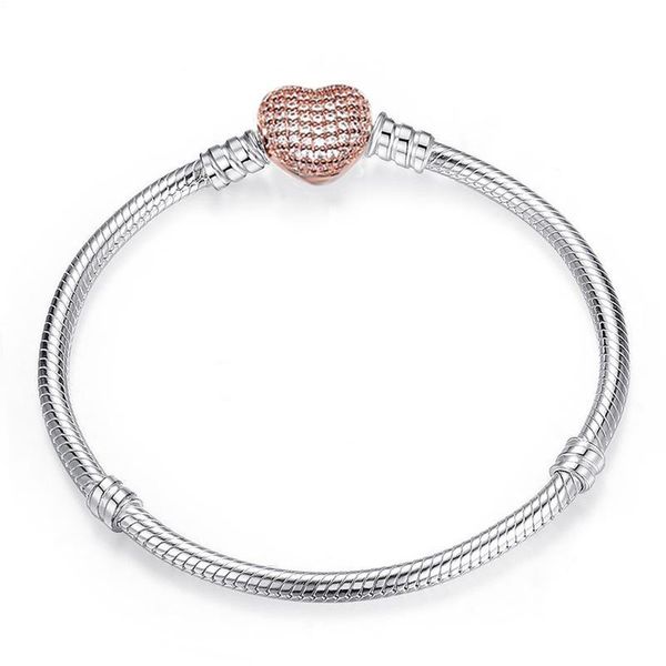17-21cm 3mm snake bone bracelet rose gold heart-shaped clasp crystal charm bracelet jewelry, Black
17-21cm 3mm snake bone bracelet rose gold heart-shaped clasp crystal charm bracelet jewelry, Black